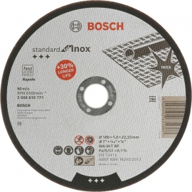   Bosch Standard for Inox 180x1,6 , WA 36T BF (2608619771, 2 608 619 771)